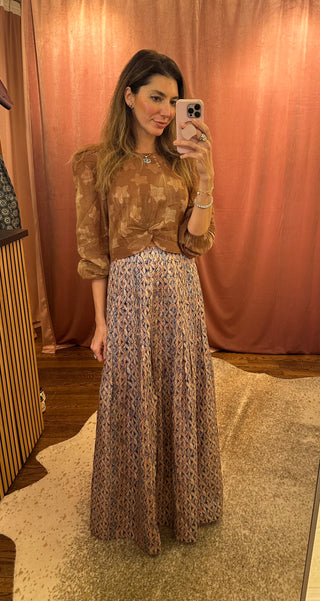 Alaska Long Sleeve Brownish Blouse