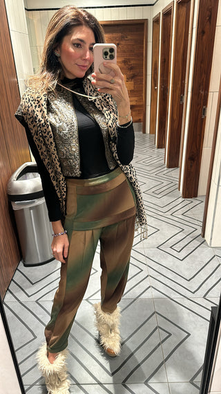 Kodiak Suede Brown & Green Pants