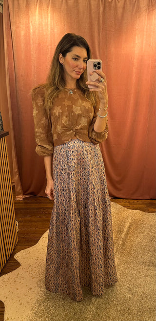 Alaska Long Sleeve Brownish Blouse