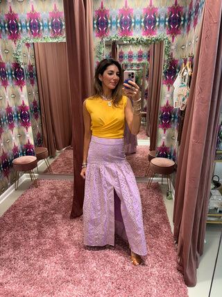 Aspen Embroidered Lilac Skirt