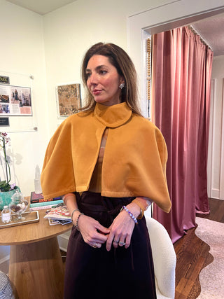 Juneau Shawl Wool Yellow Top