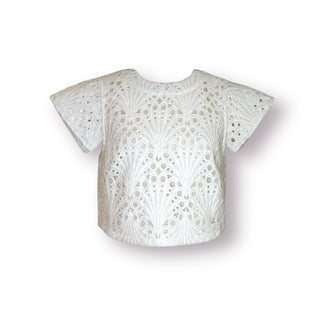 Oroville Laced Zipper White Vest