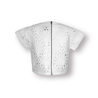 Oroville Laced Zipper White Vest