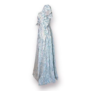 Sunnyvale Wrap Tassels Teal and Coloured Stripes Dress