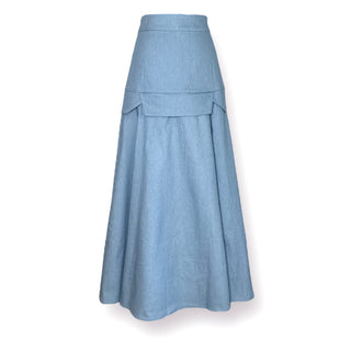 San Fernando Wide Yoke Blue Denim Skirt