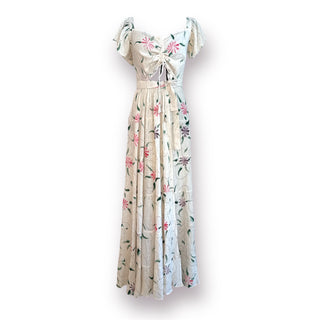 Santa Ana Wrap Tassels Hand Painted Floral Dress