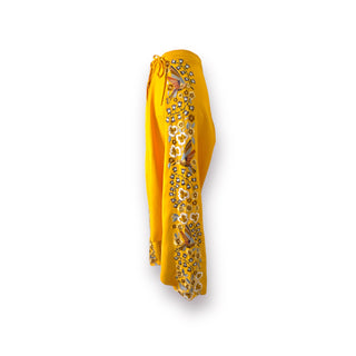 Whittier Hand Embroidered Yellow Pants