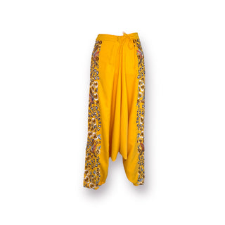 Whittier Hand Embroidered Yellow Pants