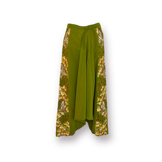 Visalia Hand Embroidered Green Pants