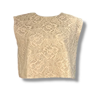 Fort Collins Laced Sleeveless Beige Blouse