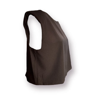 Fort Morgan Structured Shoulder Pad Black Blouse