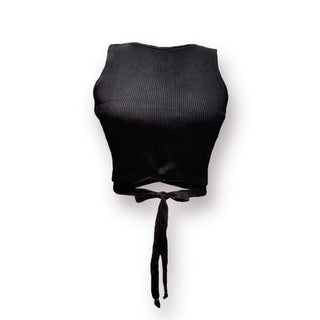 Durango Ribbed Tie-Back Knit Black Top