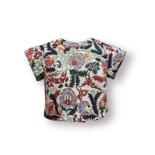 Patience Short Sleeves Jacquard Red & Green Vest