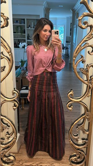 Danbury Long Sleeves Knotted DolceRose Blouse MF