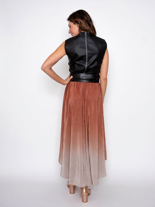 Isabela Sleeveless Black Leather Vest