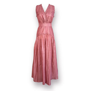 RoseSprings Front Slit, Belted, Pink Dress