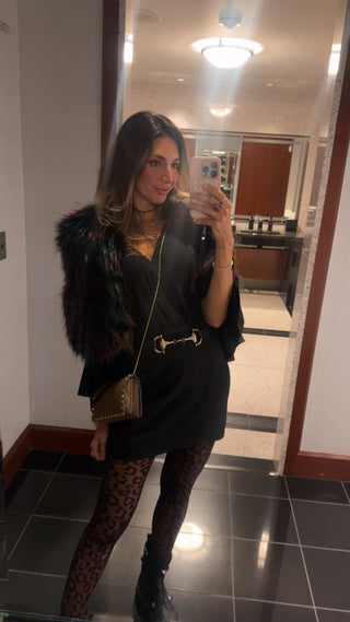 NewLondon Skort Black Crepe Romper