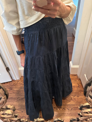 Roxanne Pleated Tiered Spark Blue Skirt