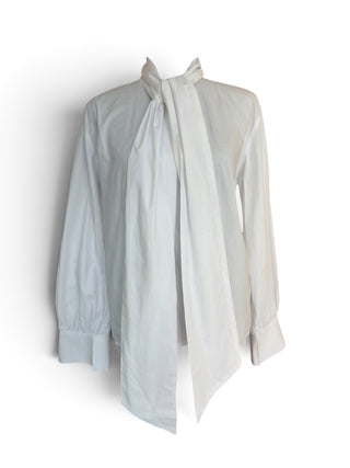 Canton Tie-Neck White Shirt