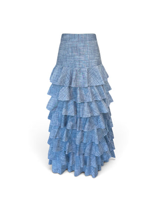 Collinsville Multi-Layered Bluish Skirt