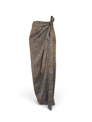 Champaign Animal Print Wrap Skirt
