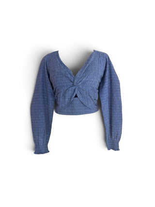 Harrisburg Knotted Purple Blue Top