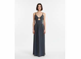 Joliet Cotton Elegant Black Dress