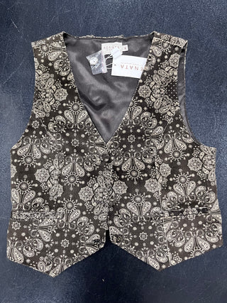 Margarida Corduroy Buttondown Light & Dark Grey Vest
