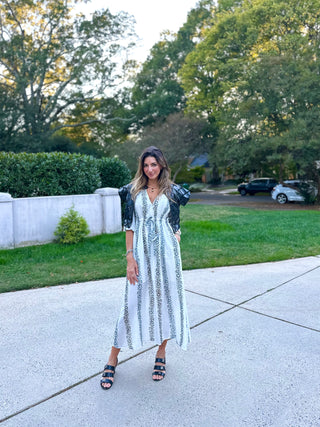 Whymsical Belted, Garlands, Sparkles, OffWhite Dress