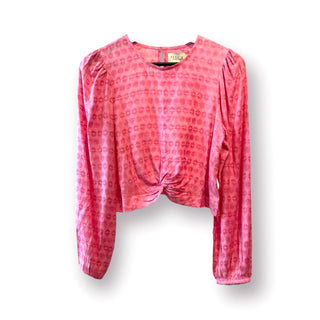 Derby Long Sleeves Knotted Pink Blouse MF