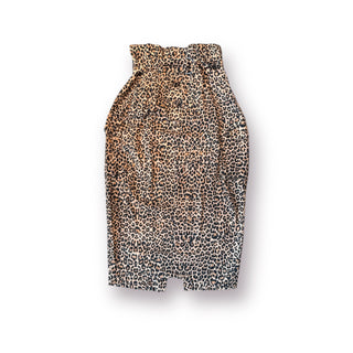 Torrington Side Pockets Belted Leopard Skirt
