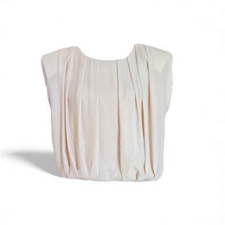 Daytona Draped with FLowing Folds, Soft Crepe Black/Beige Blouse