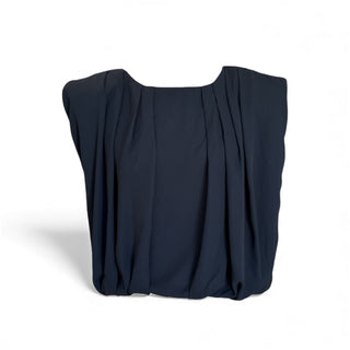 Daytona Draped with FLowing Folds, Soft Crepe Black/Beige Blouse