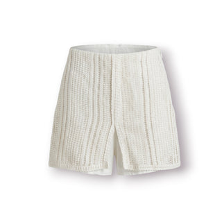 WestPalm Tricot Texturized Side Pockets Off White Skort