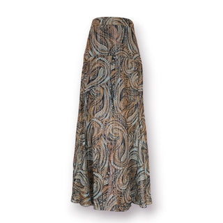 Brunswick, Short Underskirt, Golden Stripe Sparks, Light Green-Mustard Skirt