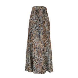 Brunswick, Short Underskirt, Golden Stripe Sparks, Light Green-Mustard Skirt