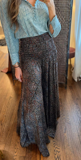 Nevaeh Broad Waist, Asymmetrical Hem Pants